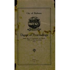 Council Minutes and Proceedings Mar - Dec 1925