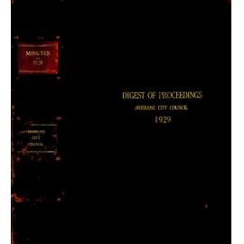 Council Minutes and Proceedings - 1929