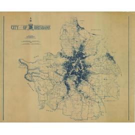  Civic Survey Map showing residential cccupation, Brisbane 1938