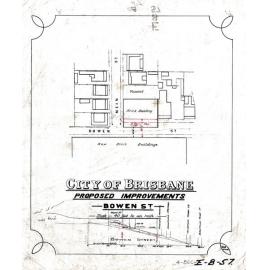 Proposed Improvements, Bowen Street, Mein Street, Spring Hill - 1922