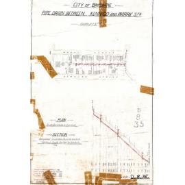 Pipe drain between Kennigo and Warry Street, Spring Hill and Fortitude Valley - 1889