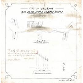 Pipe drain on Upper Edward Street, Spring Hill - 1886