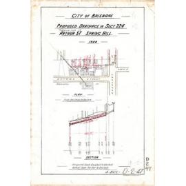 Proposed drainage in Section 224, Arthur Street [now Torrington Street], Spring Hill - 1900
