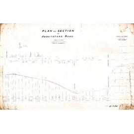 Plan and section of Abbottsford Road, Bowen Hills - 1887