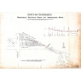 Proposed sectional drain of Abbotsford Road, Bowen Hills - 1922