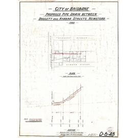 Proposed pipe drain between Doggett and Kyabra Street, Newstead - 1908