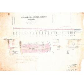 Pipe drain in Evelyn Street, Newstead - 1887