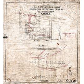 Proposed sectional sewers off Mark Lane and Main Street, Kangaroo Point - 1917