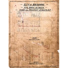 Pipe drain between Ferry and Prospect Street, Kangaroo Point - 1908