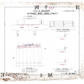 Plan for retaining wall on Main Street, Kangaroo Point  - 1887