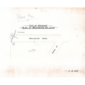 Structural plans for wharf at Wellington Road, Kangaroo Point - 1890
