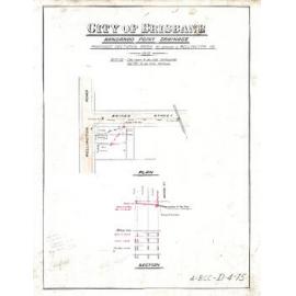 Proposed sectional drain corner of Wellington Road and Baines Street, Kangaroo Point - 1912