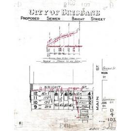 Proposed sewer for Bright Street, Kangaroo Point - 1922