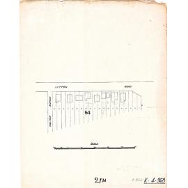 Cadastral map of corner of Lytton road and Walter Avenue, showing house footprints, East Brisbane - 1922
