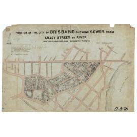 Spring Hill from Lilley Street to River showing properties and plague cases 1903