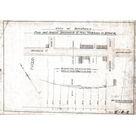 Plan and section Brunswick Street from Wickham to Alfred Street, Fortitude Valley - 1910