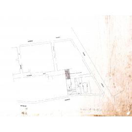 Plan of corner of Wickham Terrace and Wharf Street, now Turbot Street, Spring Hill