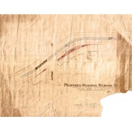 Proposed widening of Wickham Street , Fortitude Valley - 1904