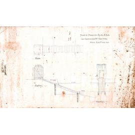 Plan of ferry steps, Old Racecourse Road [Merthyr Road], New Farm - c.1890