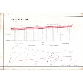 Proposed plan of drain extending from St Osyth Street, past Croydon Street, parallel to Sylvan Road, to the railway bridge, Toowong - 1890