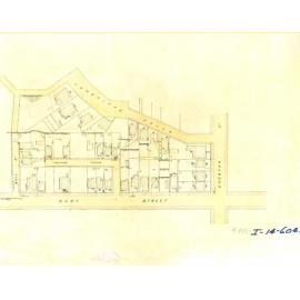 Drainage Plan area bounded by Teneriffe Drive, Chester, Kent and Bell [now Patterson] Streets showing houses, Teneriffe - 1911