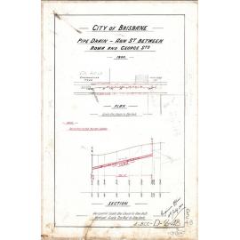 Pipe Drain - Ann Street between Roma and George Streets, Brisbane City - 1900
