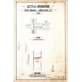 Drainage for Adelaide Street, at corner of Creek Street, Brisbane City - 1906