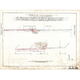 Proposed subway and sewer along Burnett Lane near George Street, Brisbane City - 1908