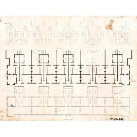 Plan for townhouses on site of Roma Street Markets, Brisbane City - c.1880
