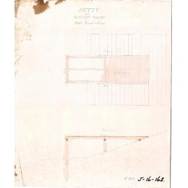 Jetty at Market Wharf, Brisbane City - c.1890