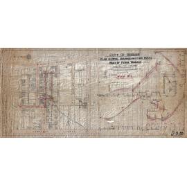 Plan showing drainage and other works west of Petrie Terrace 