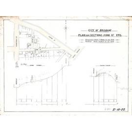 Plan and sections, Judge Street and surrounds, Petrie Terrace - 1885
