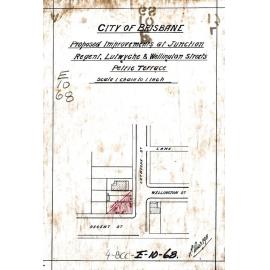 Proposed improvements at junction of Regent, Lutwyche, and Wellington Streets, Petrie Terrace - 1911