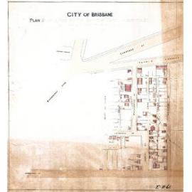 Plan showing properties between Petrie Terrace and Cemetery [Hale] Street - 1890