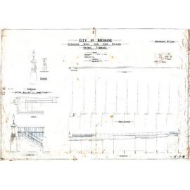 Schematic for retaining wall and iron railing, Petrie Terrace - 1896