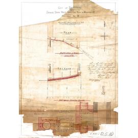 Stone drain from Cemetary Road [Hale Street] to Menzies Street, Petrie Terrace - 1890, 1891