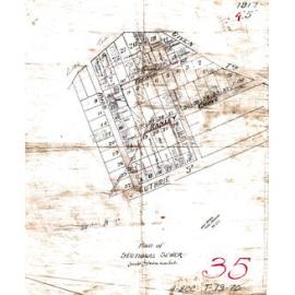 Plan of sectional sewer for Ranley Grove, Ranley Terrace, Given Terrace, Ross, Guthrie, French Street - 1917