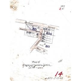 Proposed sectional sewer off Arthur Terrace, Red Hill - 1917