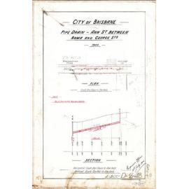 Pipe drain, Ann Street between Roma and George Streets, Brisbane City - 1900