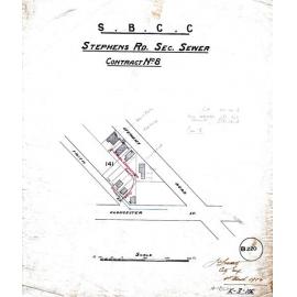 Stephens Road sectional sewer - Contract No. 8 - South Brisbane - 1912