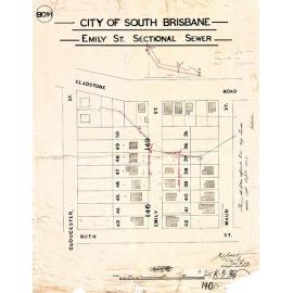 Emily Street sectional sewer - Highgate Hill - 1908