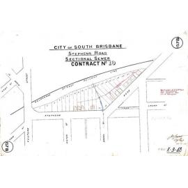 Stephens Road sectional sewer - Contract No. 10 - South Brisbane - 1909