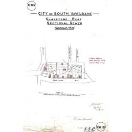 Cadastral plan detailing properties near intersection of Dornoch Terrace and Gladstone Road - Highgate Hill - 1909