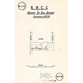 Henry Street sectional sewer - Contract No. 26 - Woolloongabba - 1911