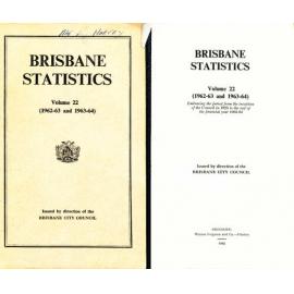 Brisbane Statistics 1962-1963 and 1963-1964