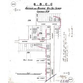 Harrogate and Bourne Street sectional sewer, Woolloongabba - 1913