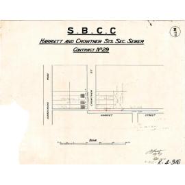Harriett and Crowther Street sectional sewer, West End  1914