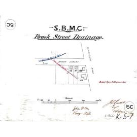 Brook Street drainage on corner of Gladstone Road, South Brisbane and Highgate Hill - 1900
