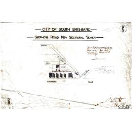 Stephens Road new sectional sewer, South Brisbane and Highgate Hill - 1906