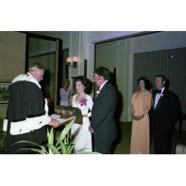 Civil wedding ceremony conducted by Lord Mayor Clem Jones, 1975